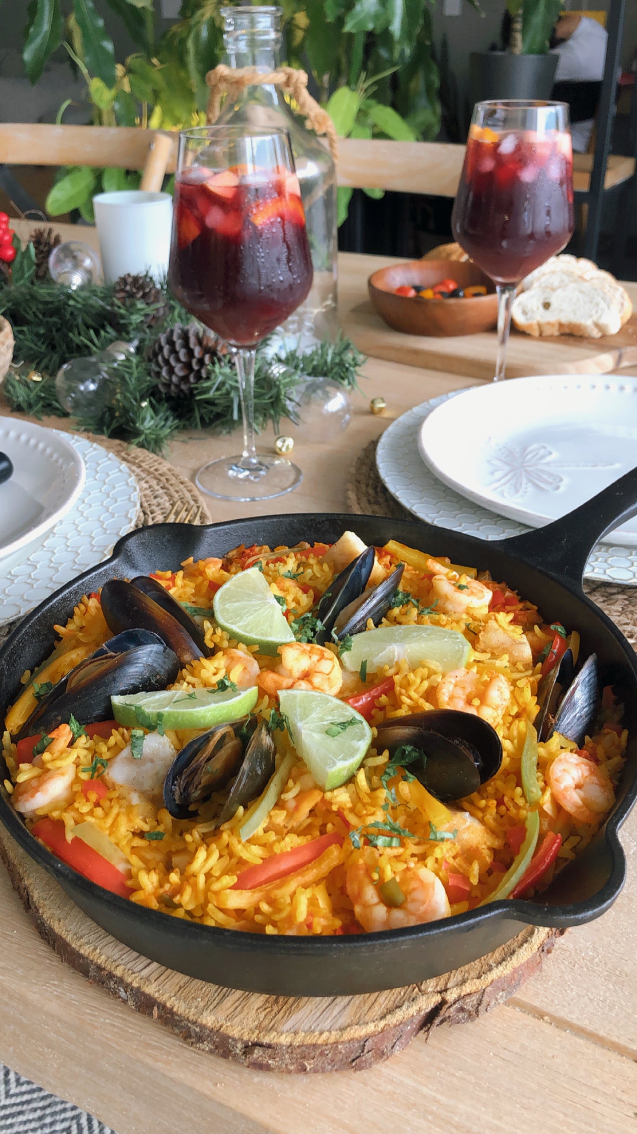 Paella de Mariscos en Sartén