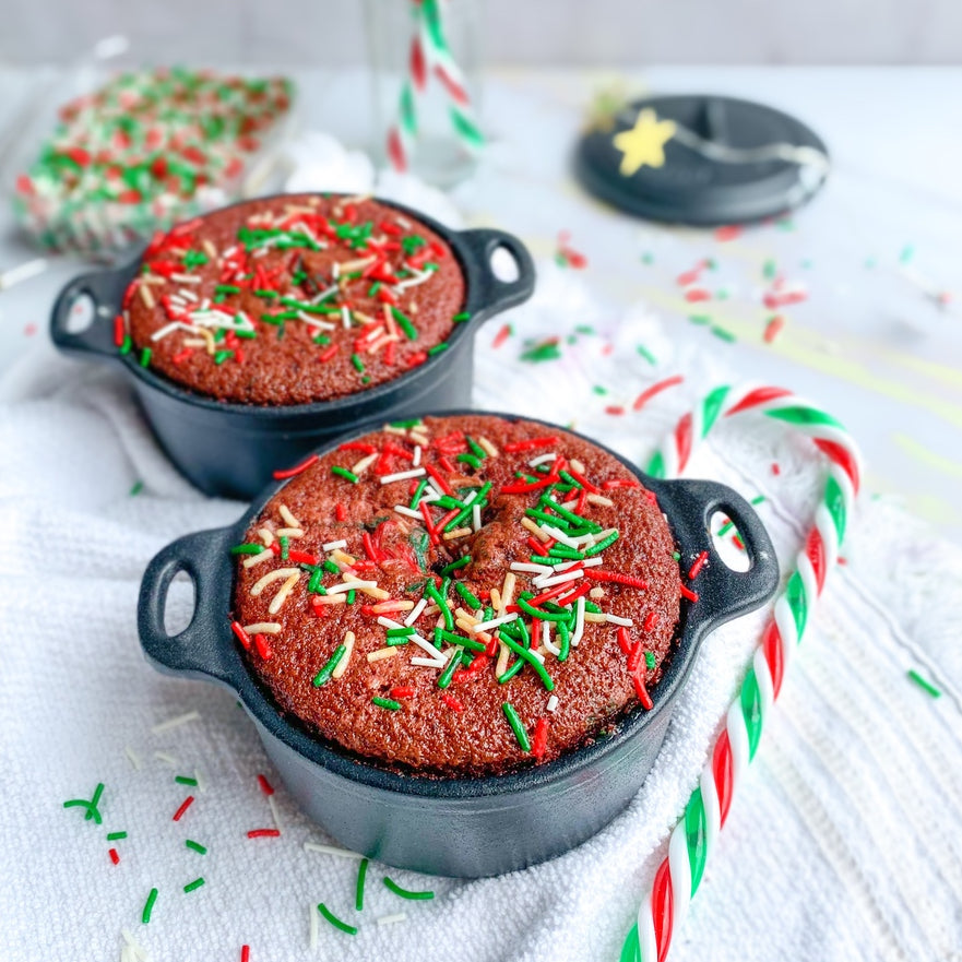 Brownie de red velvet navideño