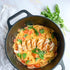 Pasta al teléfono con pollo a la parrilla y tomate cherry