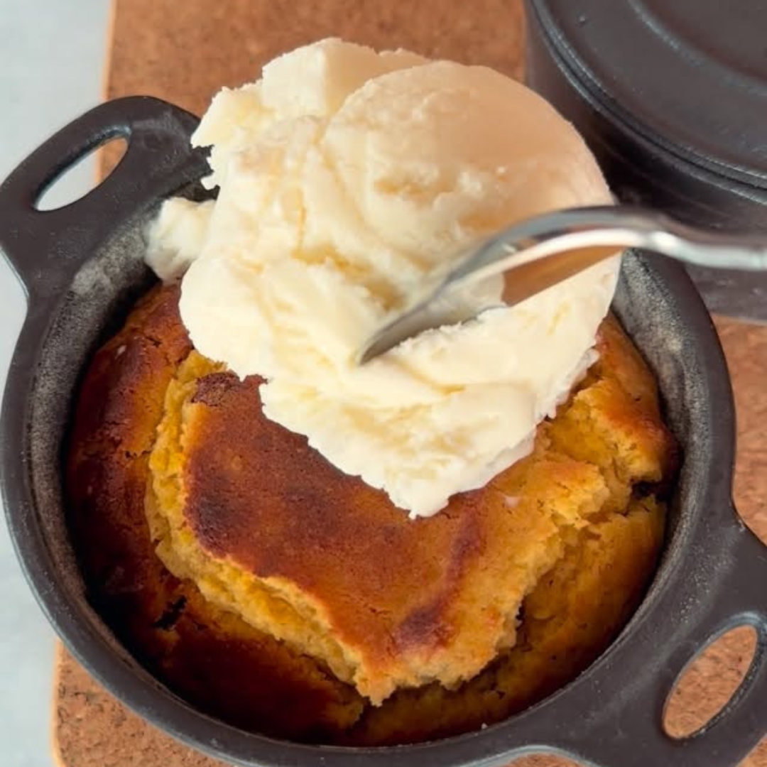 Torta de calabaza con helado