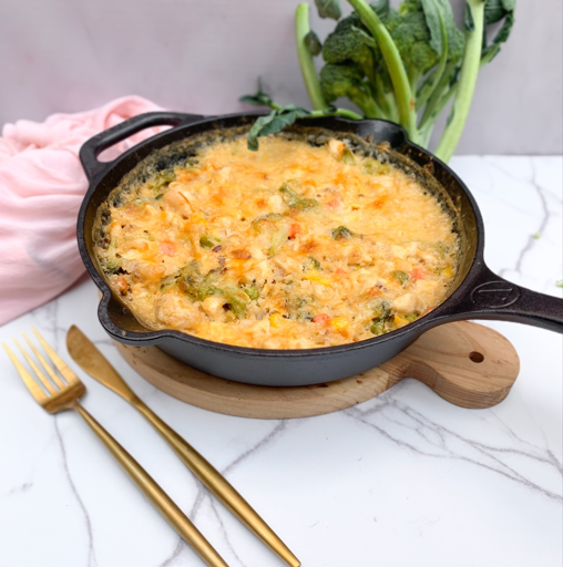 Arroz cremoso gratinado