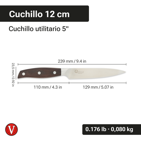 Cuchillo Utilitario 5” Multiusos de Acero Inoxidable – Victoria