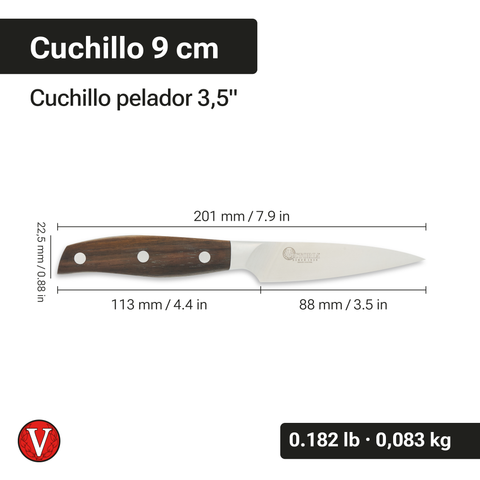 Cuchillo Pelador 3.5” de Precisión en Acero Inoxidable – Victoria
