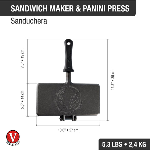 Combo Sanduchera de Hierro Fundido + Malla Limpiadora