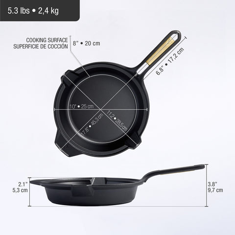 Sartén de Hierro Fundido 25 Cm Soft