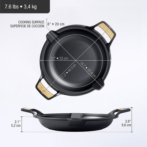 Sartén Paellera de Hierro Fundido 33 Cm Soft