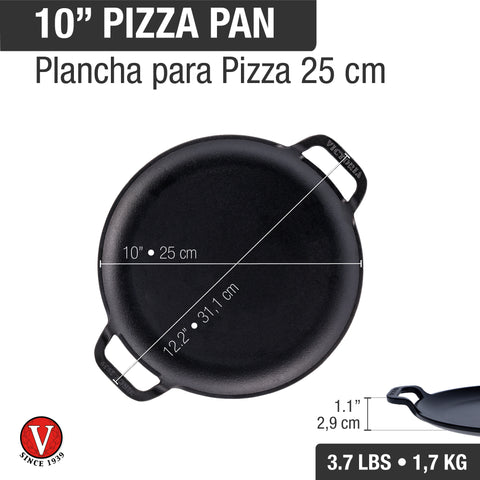 Plancha Para Pizza Doble Asa 25 Cm